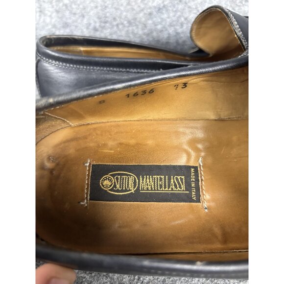 Sutor Mantellassi‎ Dress Shoes Mens Size 13 Black Leather Monk Strap 1636 Italy main image 8